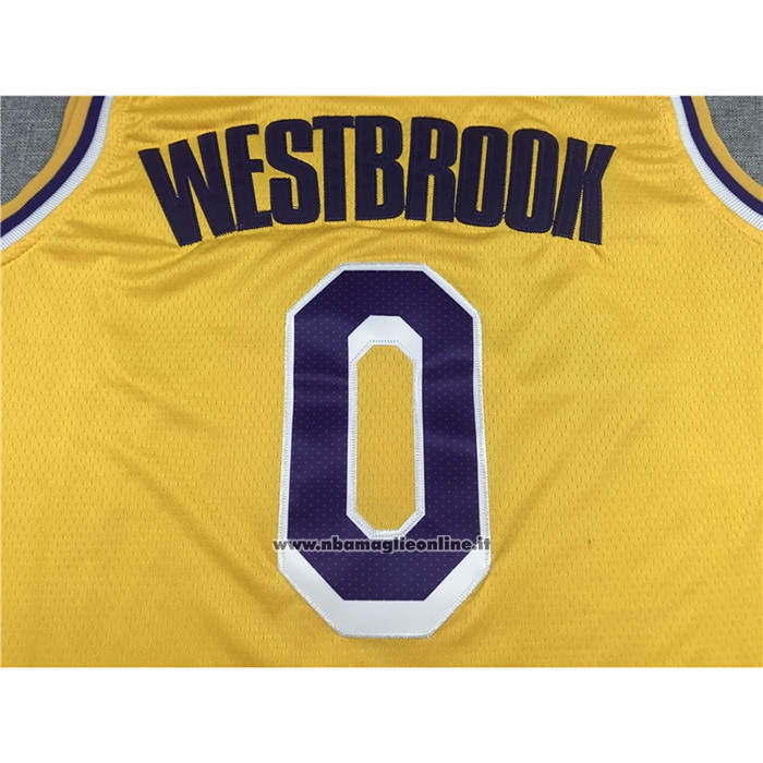 Maglia Los Angeles Lakers Russell Westbrook #0 Icon 2020 Giallo